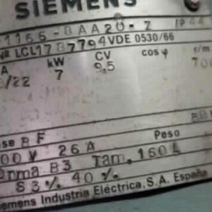 SIEMENS 1LT 1166-8AA20-Z